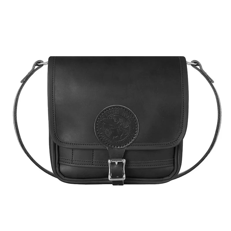 Conceal and Carry Leather Mini Haversack in Black