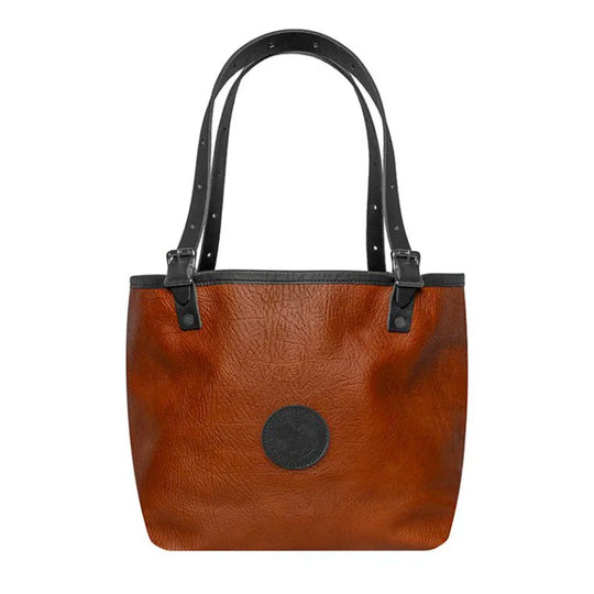 Bison Leather Market Tote in Black Trim