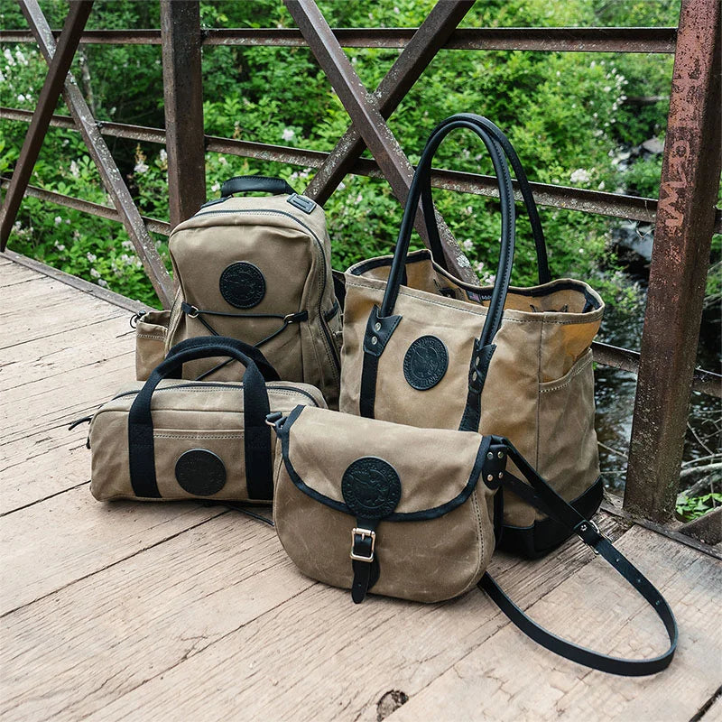 Lake Ontario Highlander Tote Black Trim and Wax Khaki Group Shot