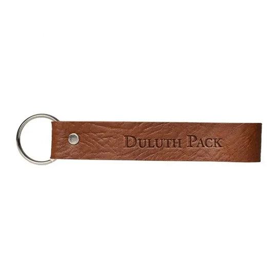 Duluth Pack Leather Keychain in Bison leather with white background