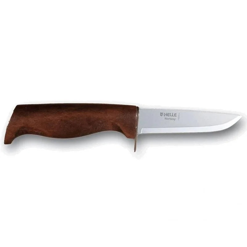 Helle Speider Knife with a white background