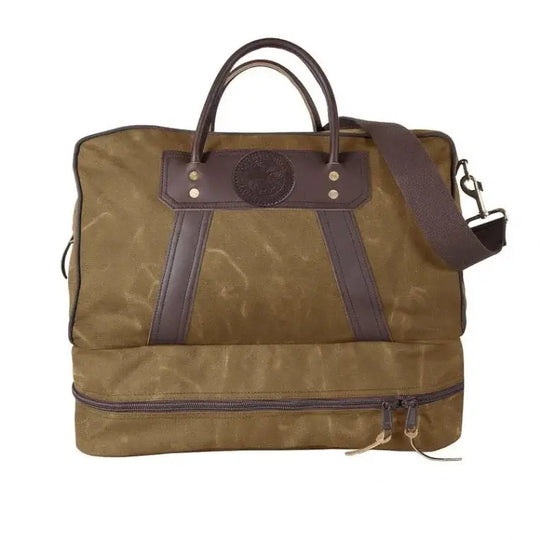 The Boot Duffel In Waxed Khaki On A White Background